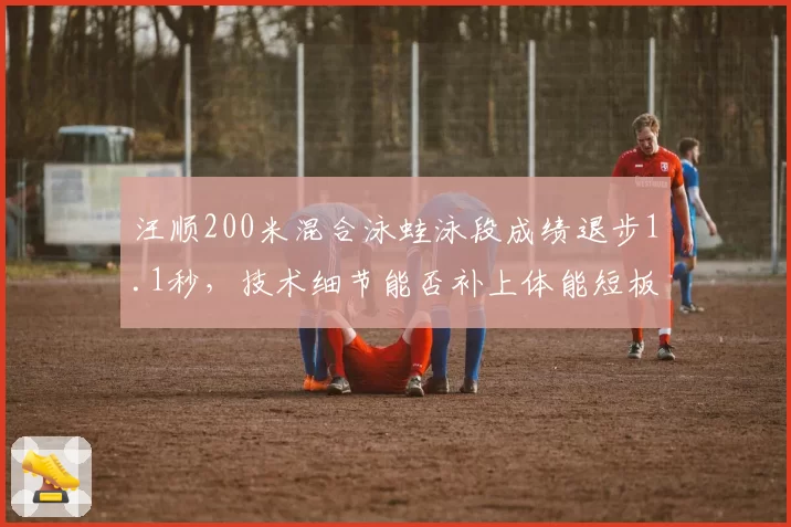 汪顺200米混合泳蛙泳段成绩退步1.1秒，技术细节能否补上体能短板？